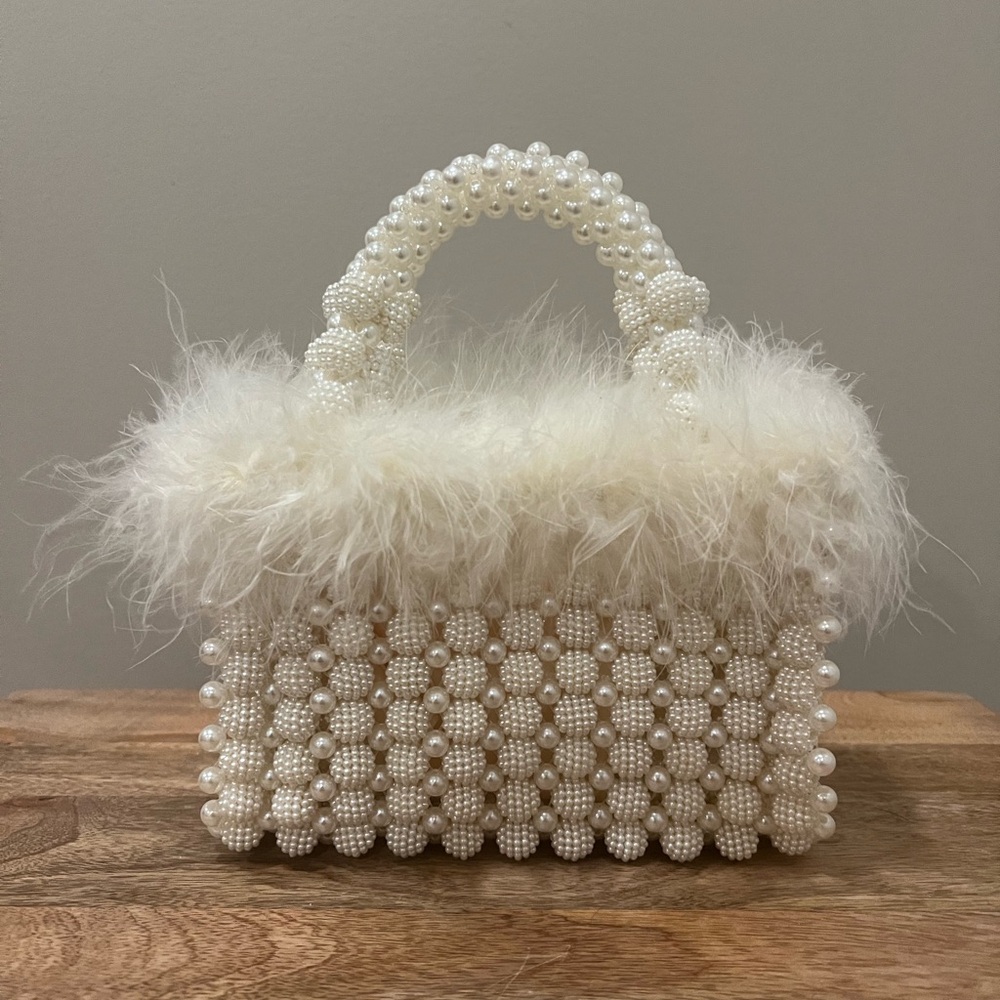 Show Me Your MuMu Pearl Beaded Mini Bag in Ivory